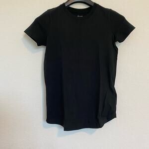 madewell whisper cotton rib crewneck tee black XXS‎